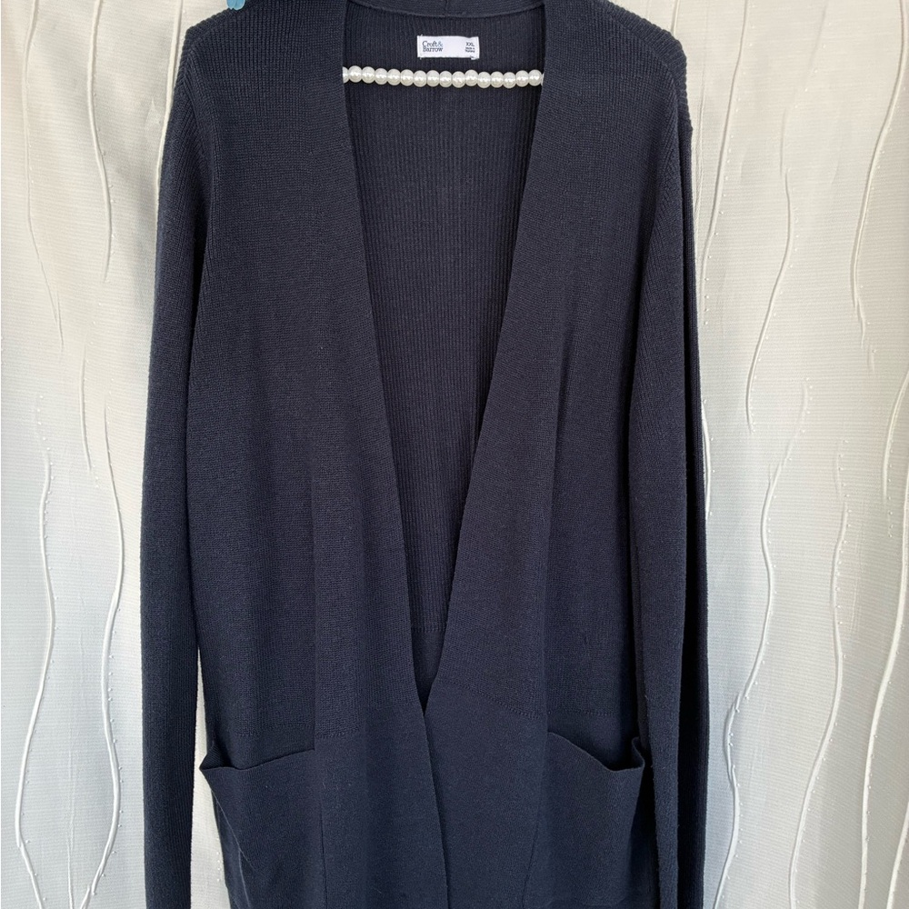Croft & Barrow Navy Open Front Cardigan